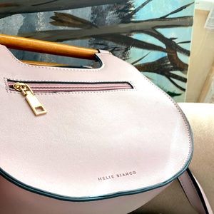 Vegan melie blanco bag lavender with wood handles